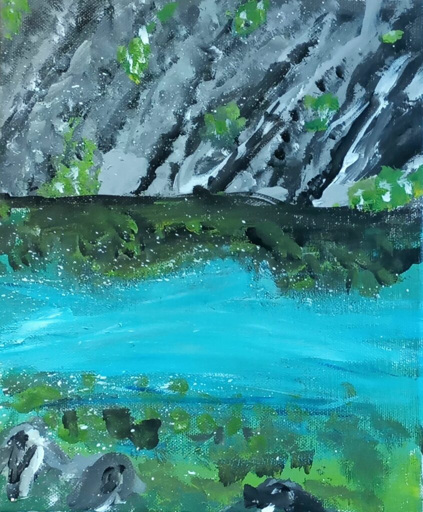 Peinture acrylique à la brosse